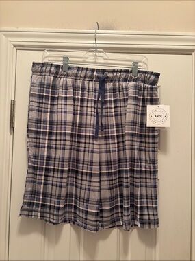 NWT ANDE New York Plaid Blue Men's Lounge Shorts